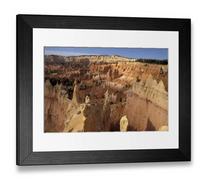 Framed Print : N. A. USA, Utah, Bryce Canyon National Park. View fo canyon and erosion formations