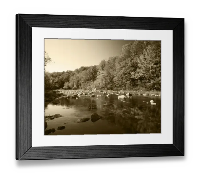 Framed Print : USA, Vermont, Autumn trees reflected in Deerfield River Framed Print : USA, Vermont, Autumn trees reflected in Deerfield River