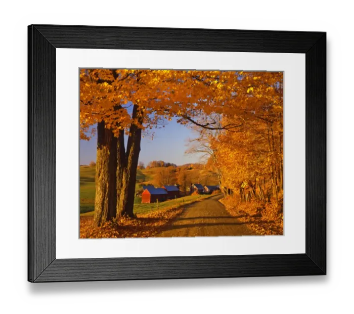 Framed Print : USA, Vermont, South Woodstock. Scenic of road and Jenne Farm. Credit as: Steve Terrill Framed Print : USA, Vermont, South Woodstock. Scenic of road and Jenne Farm. Credit as: Steve Terrill