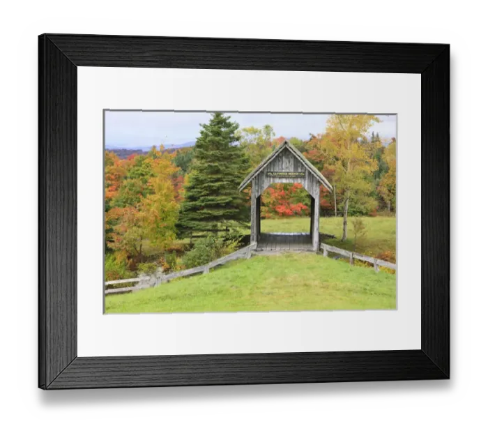 Framed Print : The Foster Covered Bridge in Cabot, Vermont Framed Print : The Foster Covered Bridge in Cabot, Vermont