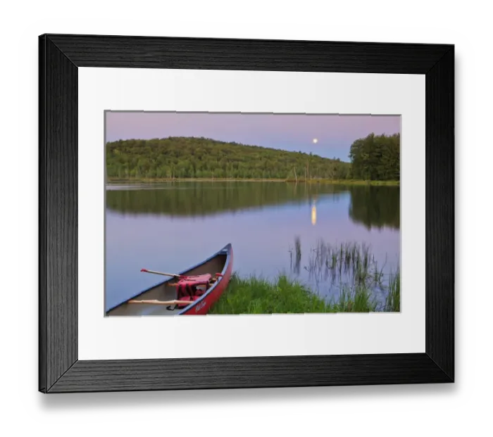 Framed Print : Mud Pond in Zack Woods. Hyde Park, Vermont. Moonset Framed Print : Mud Pond in Zack Woods. Hyde Park, Vermont. Moonset