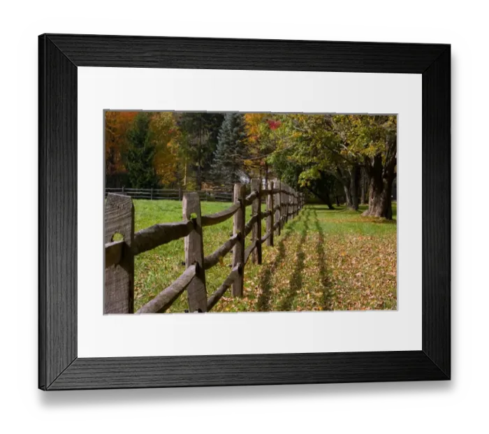 Framed Print : USA, Vermont, East Arlington, Fenceline