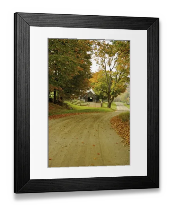 Framed Print : North America, USA, Vermont, Windsor County. A country road through a Vermont farm Framed Print : North America, USA, Vermont, Windsor County. A country road through a Vermont farm