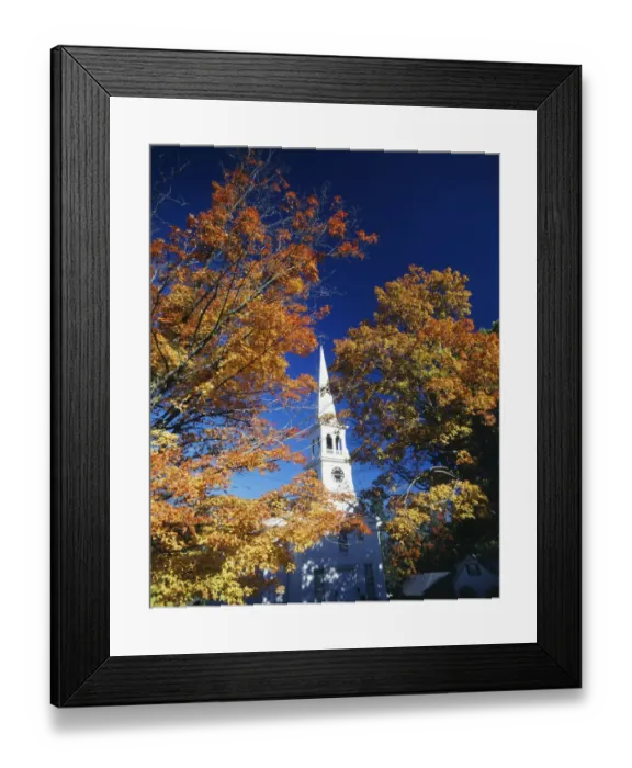 Framed Print : USA, Vermont, Northeast Kingdom, Peacham, Peacham Congregational church in autumn Framed Print : USA, Vermont, Northeast Kingdom, Peacham, Peacham Congregational church in autumn