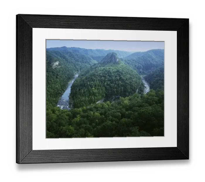 Framed Print : USA, Virginia, River Breaks Interstate State Park, Canyon of the Russel Fork