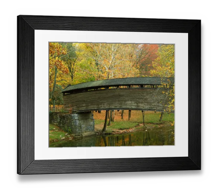 Framed Print : USA, Virginia, Covington, Humpback Covered Bridge