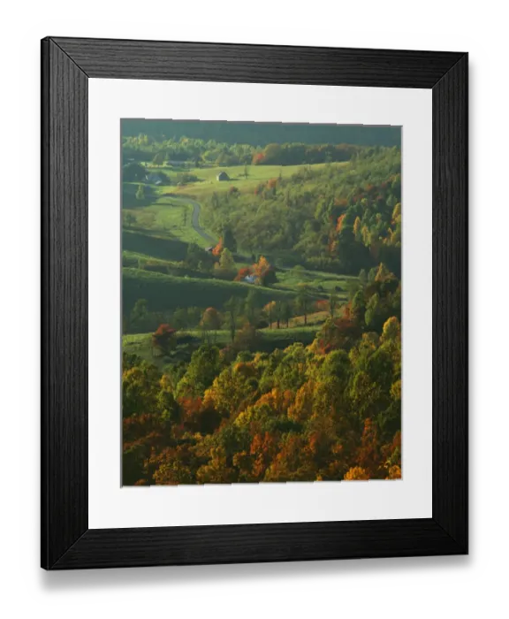 Framed Print : USA, Virginia, Blue Ridge Parkway, Autumn