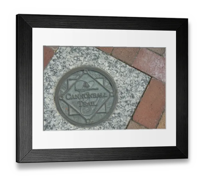Framed Print : Virginia, Norfolk. Historic Cannonball Trail, self-guided trail leading to featured Framed Print : Virginia, Norfolk. Historic Cannonball Trail, self-guided trail leading to featured