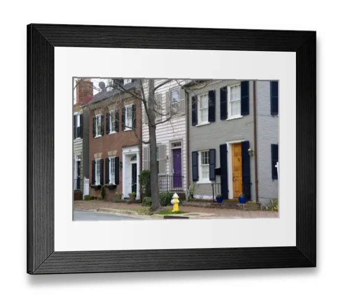 Framed Print : Historic buildings at Alexandria, Virginia Framed Print : Historic buildings at Alexandria, Virginia