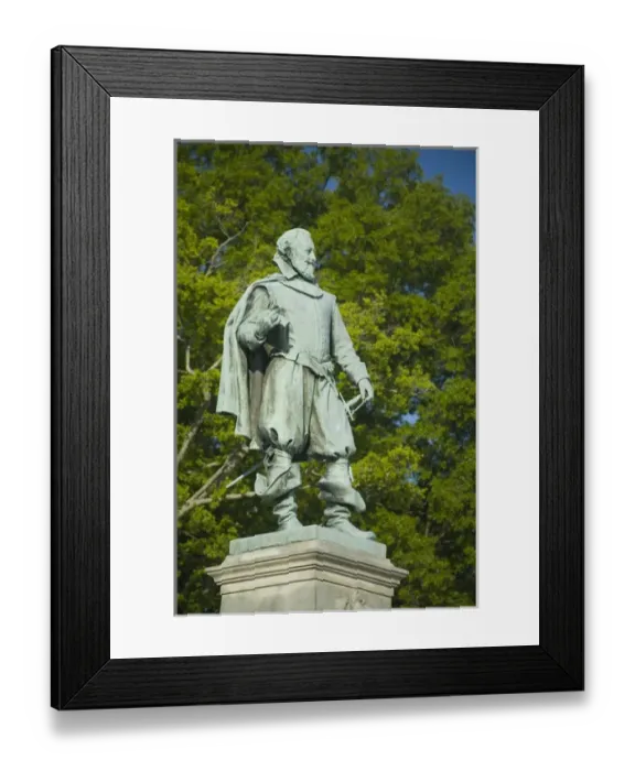 Framed Print : Statue of Governor John Smith, Jamestown Settlement, Jamestown, Virginia, United States