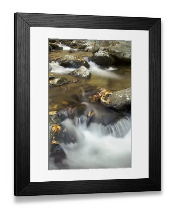Framed Print : Cascading autumn stream, Hazel River, Sams Ridge Trail, Shenandoah NP, Virginia