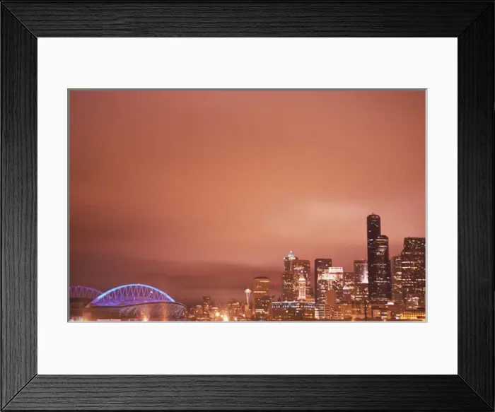 Framed Print : NA, USA, WA, King County, Seattle, downtown and Qwest Field Framed Print : NA, USA, WA, King County, Seattle, downtown and Qwest Field
