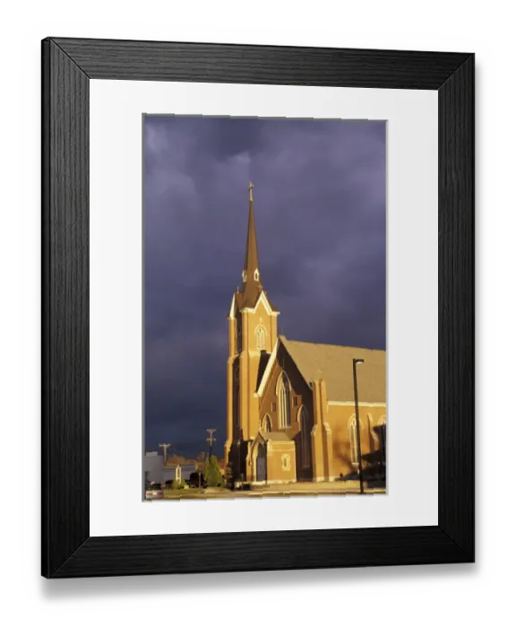 Framed Print : North America, USA, WA, Walla Walla St. Patrick Church at sunset NR Framed Print : North America, USA, WA, Walla Walla St. Patrick Church at sunset NR