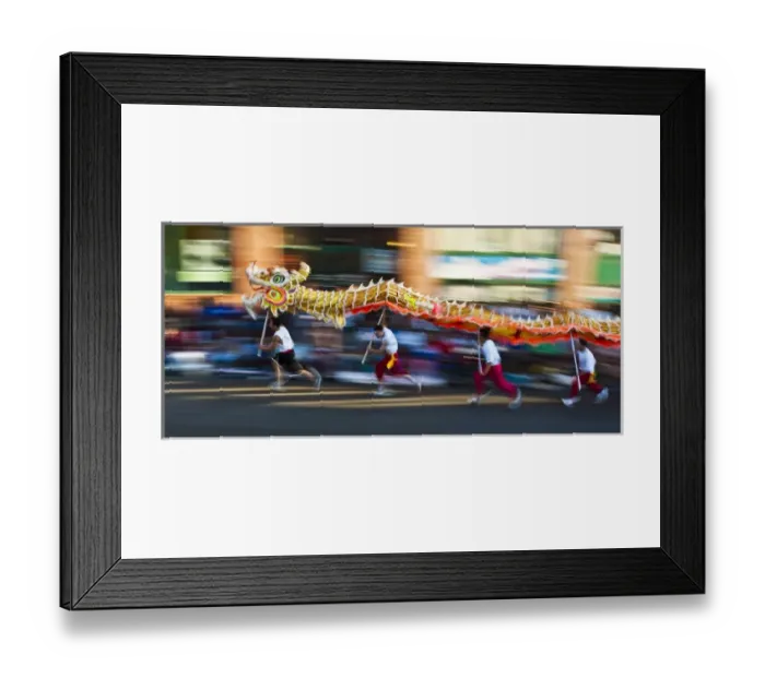 Framed Print : USA, Washington, Seattle. 100ft dragon in Chinatown Seafair Parade