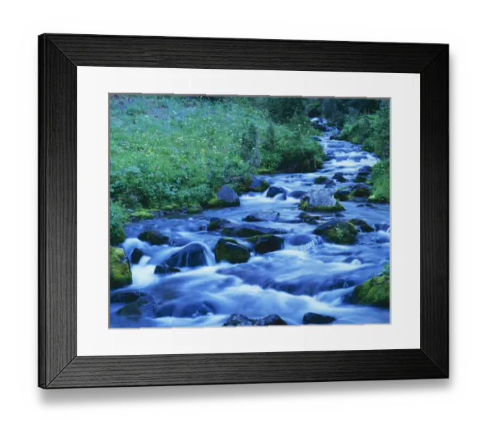 Framed Print : USA, Washington, Bird Creek Meadows, Crooked Creek Framed Print : USA, Washington, Bird Creek Meadows, Crooked Creek