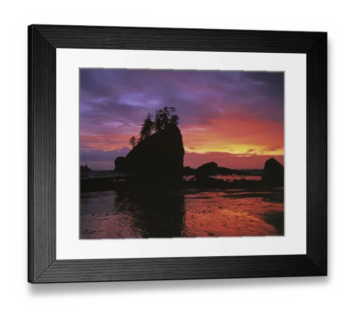 Framed Print : USA, Washington, Olympic National Park, Coastal Sunset Framed Print : USA, Washington, Olympic National Park, Coastal Sunset
