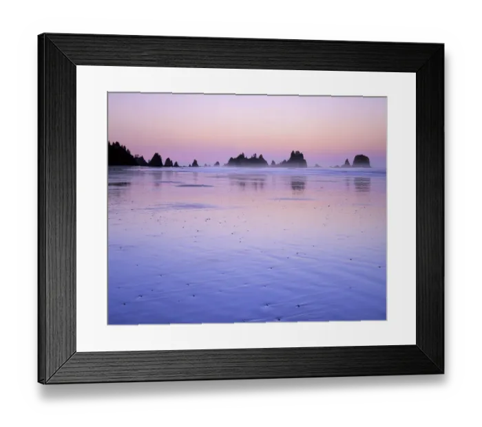 Framed Print : USA, Washington, Olympic National Park, Full moon above seastacks Framed Print : USA, Washington, Olympic National Park, Full moon above seastacks