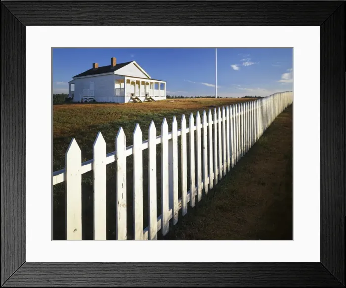 Framed Print : USA, Washington, San Juan Island National Historical Park, American Camp, Officer s
