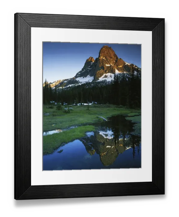 Framed Print : USA, Washington, Okanogan National Forest, Liberty Bell Mountain, Cascades