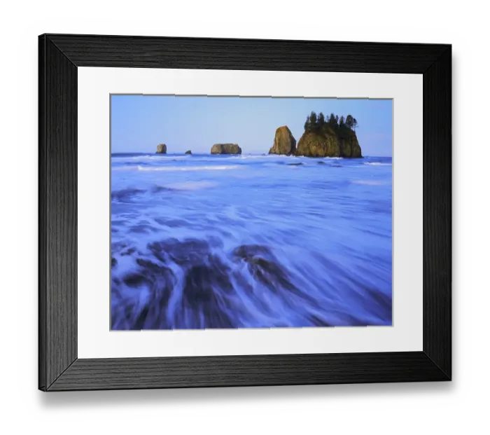 Framed Print : USA, Washington, Olympic National Park, Surf at high tide, Second Beach Framed Print : USA, Washington, Olympic National Park, Surf at high tide, Second Beach