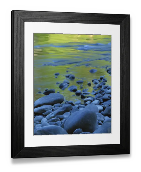 Framed Print : USA, Washington, Olympic Natoinal Park, Reflections in the Elwha River