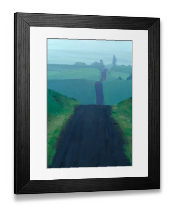 Framed Print : Hilly Gravel Road Winds thru the fields of the Paluse region of Washington Framed Print : Hilly Gravel Road Winds thru the fields of the Paluse region of Washington
