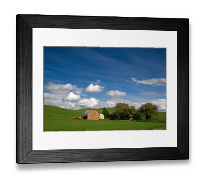 Framed Print : Eastern washington wheat farm with rolling hills and clouds Framed Print : Eastern washington wheat farm with rolling hills and clouds