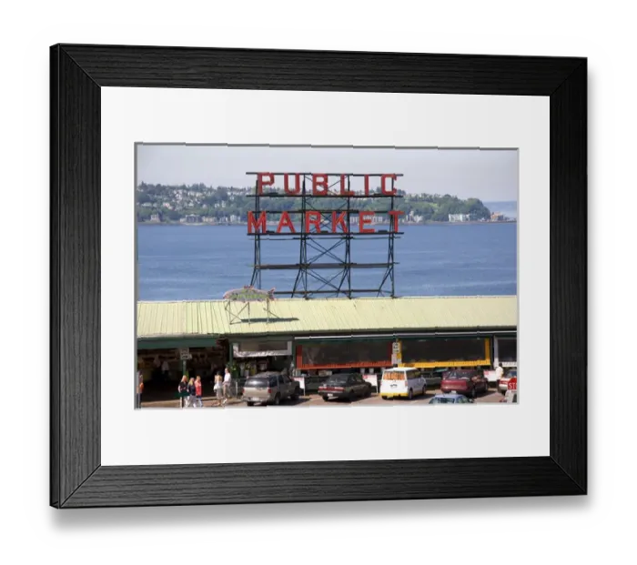Framed Print : Pike Place Market in Seattle, Washington Framed Print : Pike Place Market in Seattle, Washington