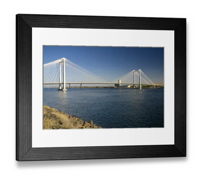 Framed Print : The Ed Hendler Bridge spanning the Columbia River between Pasco and Kennewick, Washington Framed Print : The Ed Hendler Bridge spanning the Columbia River between Pasco and Kennewick, Washington