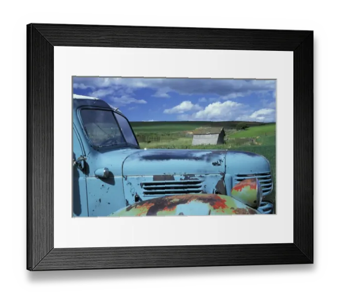 Framed Print : N. A. USA, Washington, Pullman Abandoned truck in field Framed Print : N. A. USA, Washington, Pullman Abandoned truck in field
