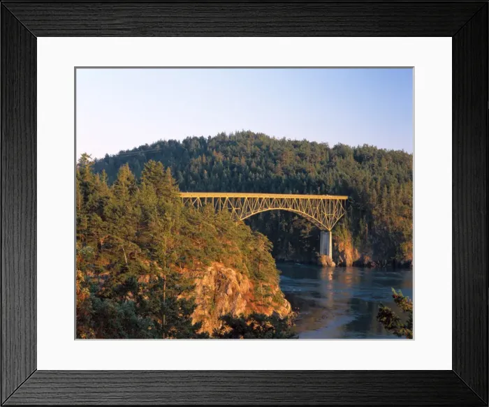 Framed Print : The Deception Pass Bridge between Fidalgo and Whidbey Islands in the afternoon light Framed Print : The Deception Pass Bridge between Fidalgo and Whidbey Islands in the afternoon light