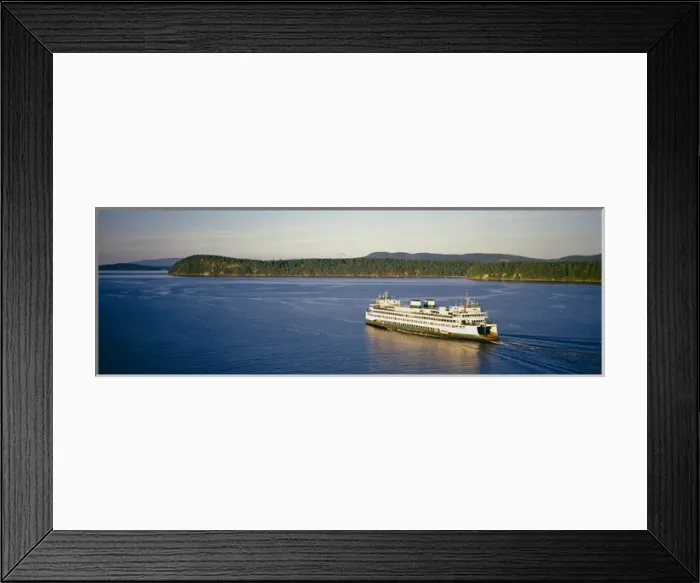 Framed Print : Aerial of the Washington State Ferry Hyak in the San Juan Islands, Washington Framed Print : Aerial of the Washington State Ferry Hyak in the San Juan Islands, Washington