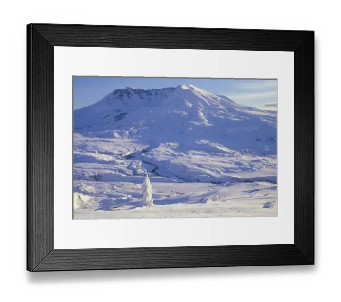 Framed Print : NA, USA, Washington Mount St. Helens in winter