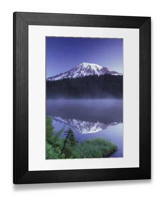 Framed Print : N. A. USA, Washington, Mt. Rainier Nat l Park Relection Lake, early morning Framed Print : N. A. USA, Washington, Mt. Rainier Nat l Park Relection Lake, early morning