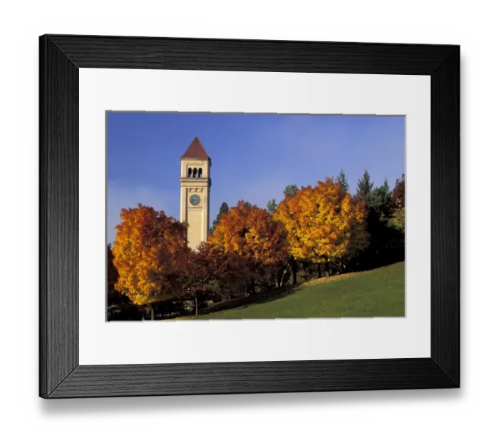Framed Print : NA, USA, Washington, Spokane Clock Tower at Riverside Park; fall Framed Print : NA, USA, Washington, Spokane Clock Tower at Riverside Park; fall