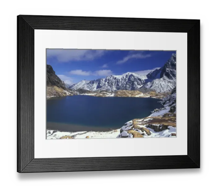 Framed Print : NA, USA, Washington, Mount Stewart Range Ingalls Lake, with Stuart Pass, Goat Pass