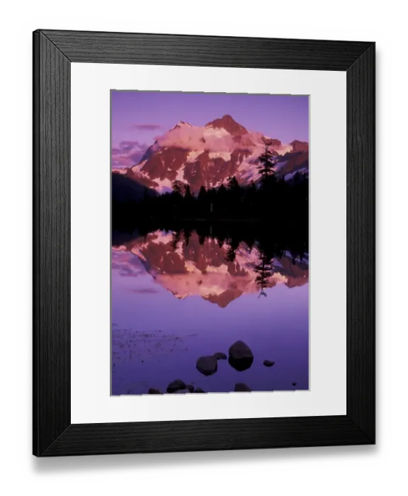 Framed Print : North America, USA, WA, Heather Meadows Recreation Area Mt. Shuksan sunset Framed Print : North America, USA, WA, Heather Meadows Recreation Area Mt. Shuksan sunset