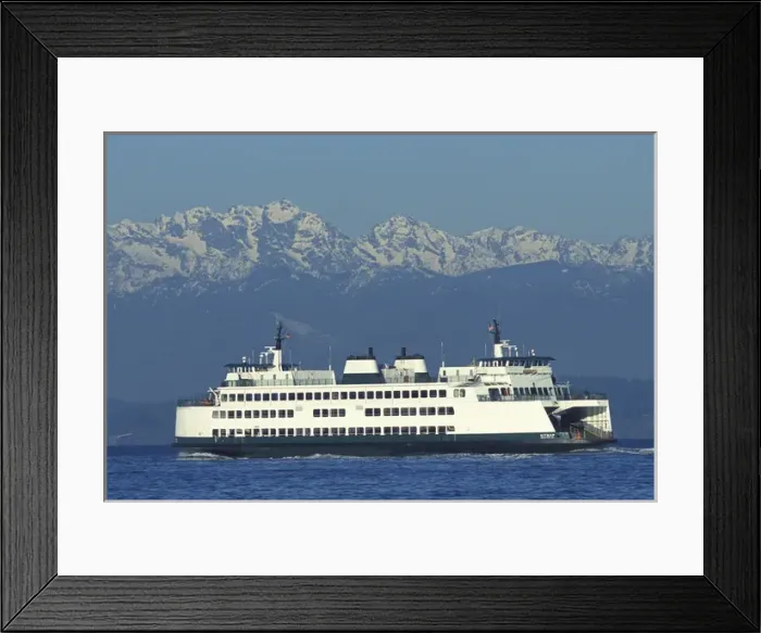 Framed Print : North America, USA, WA, Elliott Bay Washington State Ferry Kitsap Framed Print : North America, USA, WA, Elliott Bay Washington State Ferry Kitsap