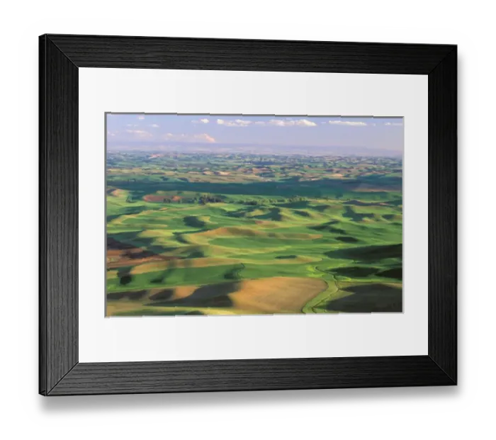 Framed Print : North America, USA, Washington State, Whitman County. Palouse Farmland view