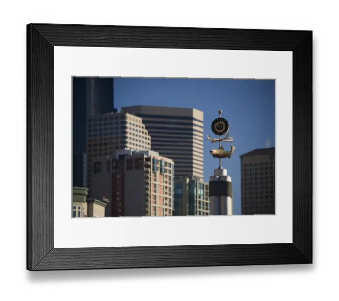 Framed Print : WA, Seattle, Directory along Seattles waterfront Framed Print : WA, Seattle, Directory along Seattles waterfront