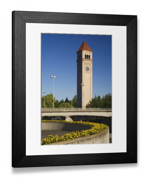 Framed Print : WA, Spokane, Clock Tower at Riverfront Park Framed Print : WA, Spokane, Clock Tower at Riverfront Park