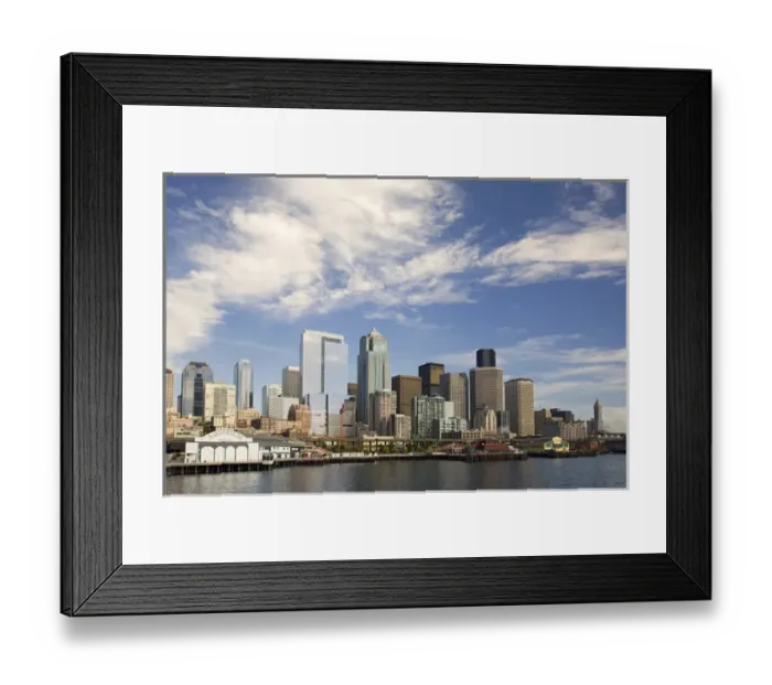 Framed Print : WA, Seattle, Seattle skyline from Elliott Bay Framed Print : WA, Seattle, Seattle skyline from Elliott Bay