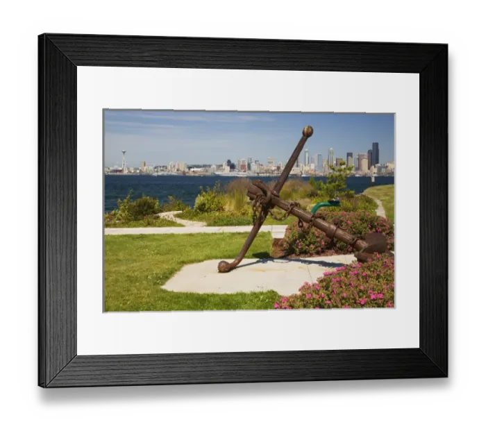 Framed Print : WA, Seattle, Seattle skyline and Elliott Bay with Luna Park Framed Print : WA, Seattle, Seattle skyline and Elliott Bay with Luna Park