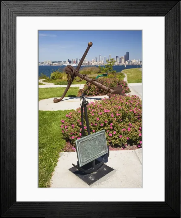 Framed Print : WA, Seattle, Seattle skyline and Elliott Bay with Luna Park Framed Print : WA, Seattle, Seattle skyline and Elliott Bay with Luna Park