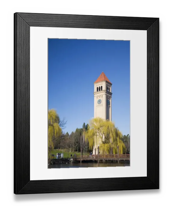 Framed Print : WA, Spokane, Riverfront Park, the Clock Tower by the Spokane River Framed Print : WA, Spokane, Riverfront Park, the Clock Tower by the Spokane River