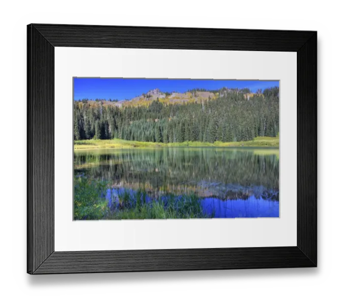 Framed Print : WA, Mount Baker Snoqualmie National Forest, Cottonwood Lake