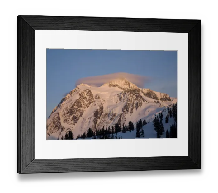 Framed Print : WA, Heather Meadows Recreation Area, Mt. Shuksan, and lenticular cloud Framed Print : WA, Heather Meadows Recreation Area, Mt. Shuksan, and lenticular cloud