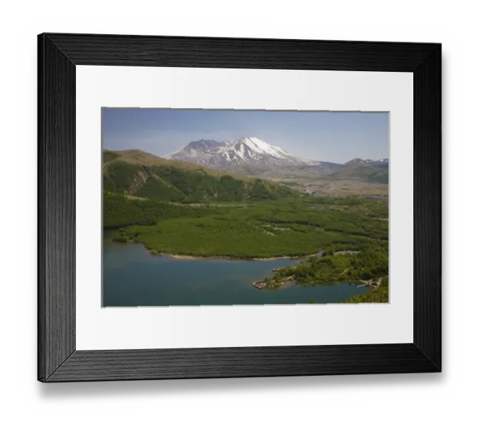 Framed Print : WA, Mount Saint Helens National Volcanic Monument, Mt. St. Helens and Coldwater Lake Framed Print : WA, Mount Saint Helens National Volcanic Monument, Mt. St. Helens and Coldwater Lake