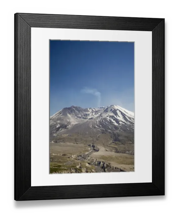 Framed Print : WA, Mount Saint Helens National Volcanic Monument, Mt. St. Helens and the Pumice Plain
