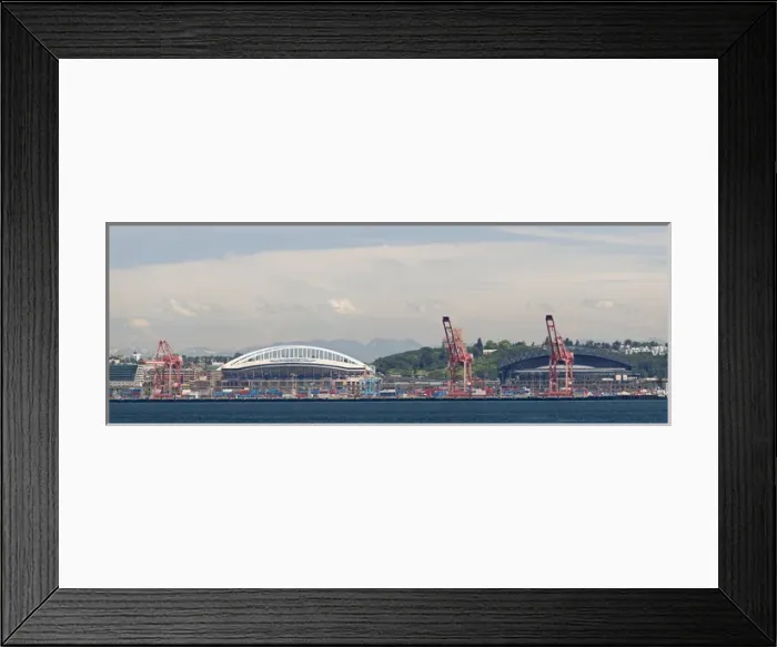 Framed Print : WA, Seattle, Quest Field and Safeco Field, view across Ellliott Bay, from West Seattle Framed Print : WA, Seattle, Quest Field and Safeco Field, view across Ellliott Bay, from West Seattle